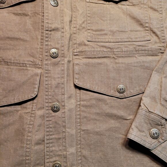Flint and Tender Waxed Trucker Field Jacket Mens Large Made In China EXCELLENT - Picture 2 of 9